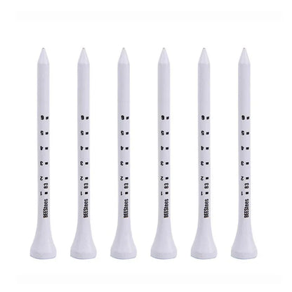 50PCS Professional Golf Tees 83Mm White Golf Wood Tee