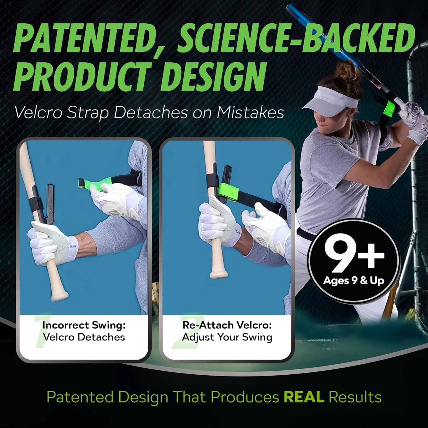 Baseball/Softball Swing Trainer Aid - Equipment for Batting and Hitting