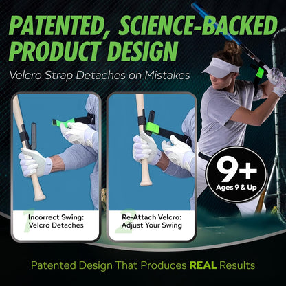 Baseball/Softball Swing Trainer Aid - Equipment for Batting and Hitting