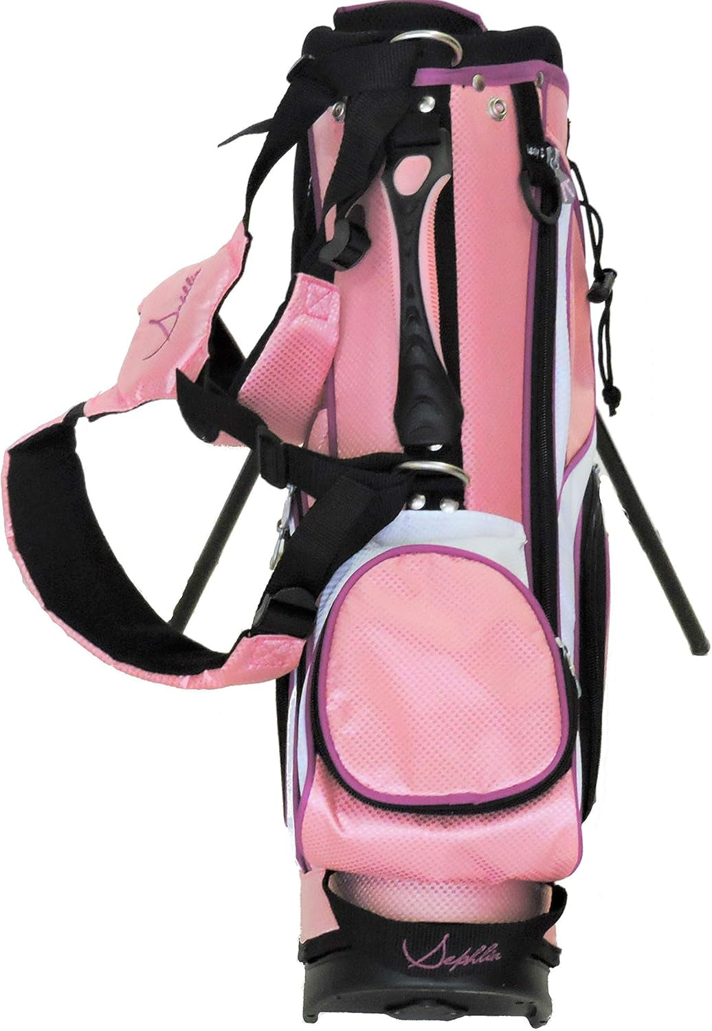 Lady E Girls 6 Pieces Right Hand Pink Golf Clubs Set & Golf Bag Ages 4-7 Years Old Rh (Pink_Black, Age 4-7 Yrs Old)