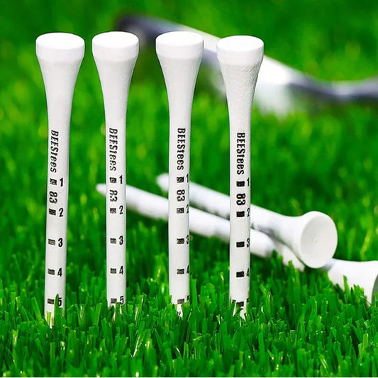 50PCS Professional Golf Tees 83Mm White Golf Wood Tee