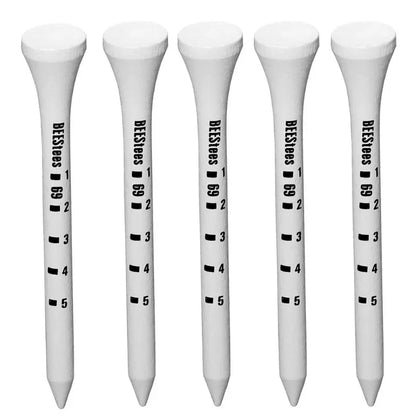 50PCS Professional Golf Tees 83Mm White Golf Wood Tee