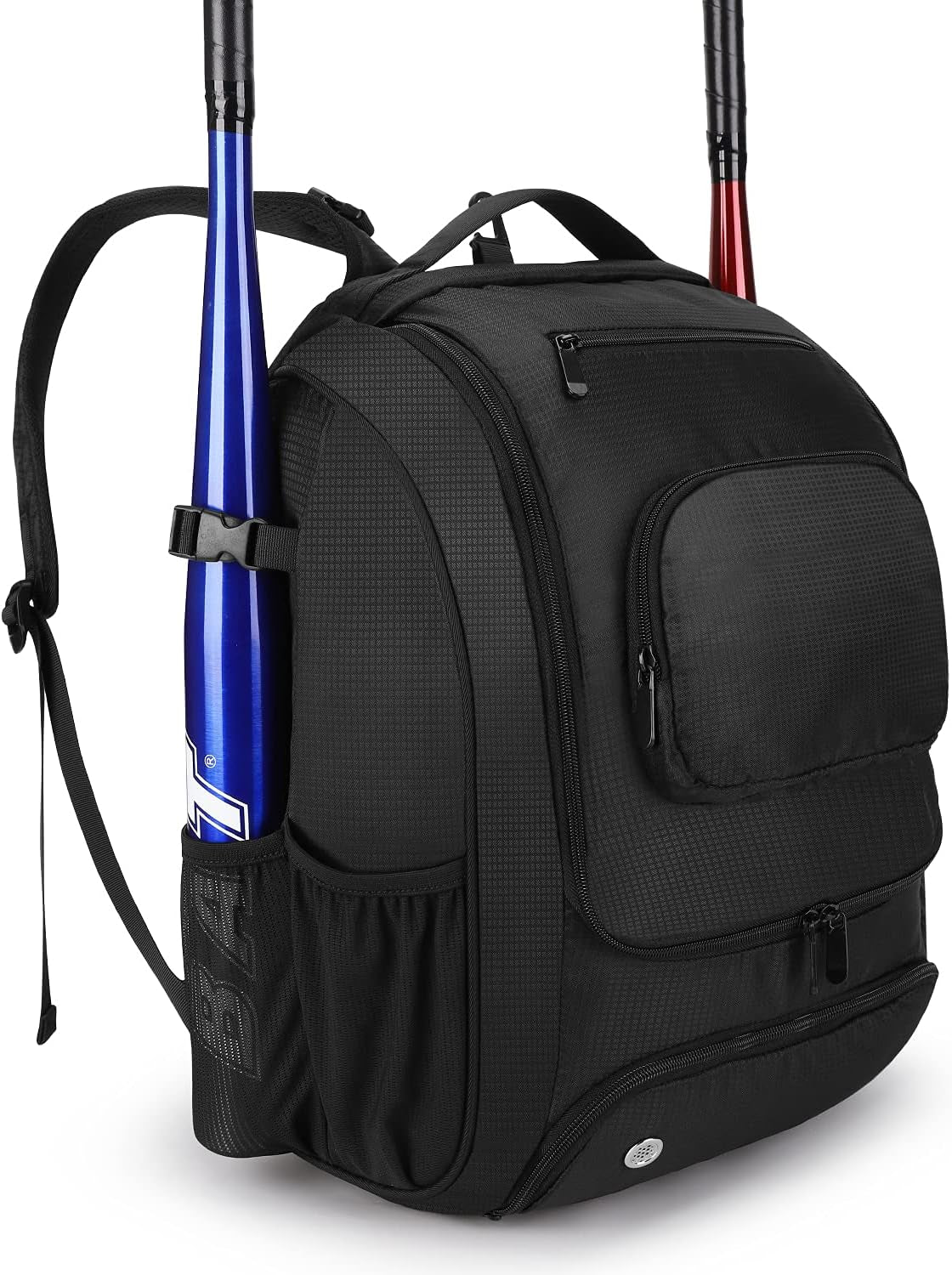Softball Baseball Bag - Baseball Bat Backpack with Shoe Compartment, Baseball Bag with Fence Hook Tball Bag Bat Baseball Equipment Gear Fit Batting Glove, Helmet, Baseball Accessories