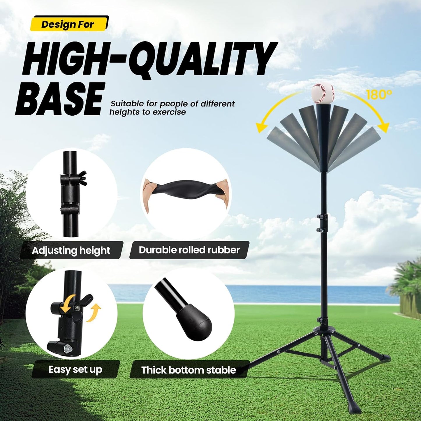 Baseball Softball Practice Set - 7 by 7 Feet Net with Strike Zone, Baseball Backstop Practice Net for Batting Hitting Pitching Catching