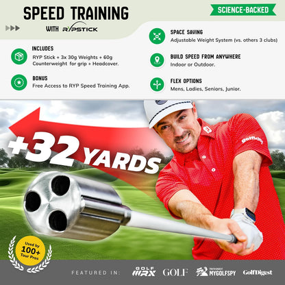 | Golf Swing Trainer Device for Increased Distance - Golf Speed Trainer and Warmup Aid