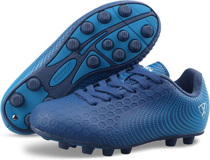 USA Stealth Boys Girls Soccer Cleats | Youth Firm Ground Athletic Outdoor Football Shoes for Toddler, Little Kid, Big Kid | Lightweight & Durable