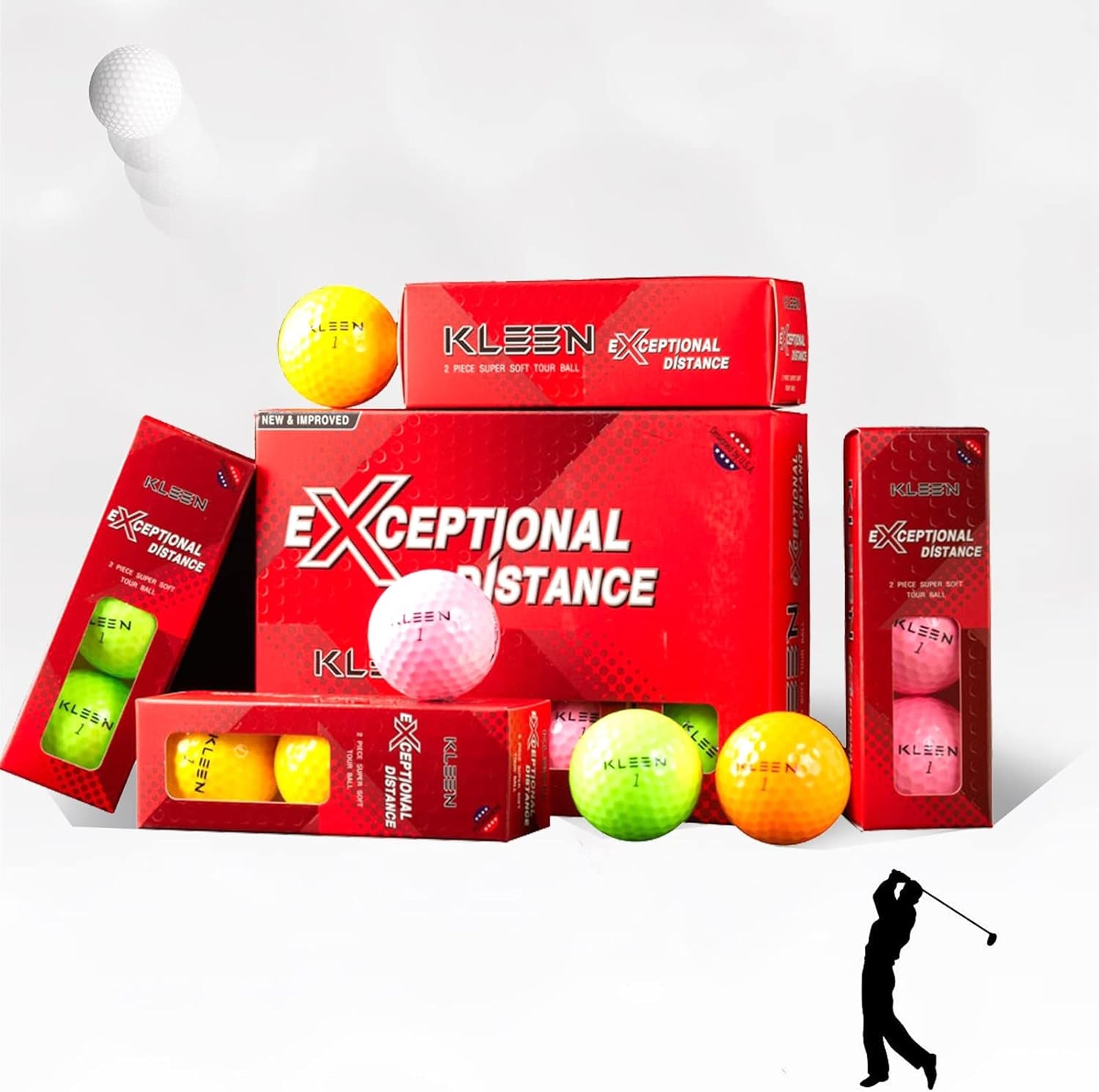Golf Balls - Practice Golf Balls Standard Balls for Men Colorsed Gift Set One Dozen(12 Balls)