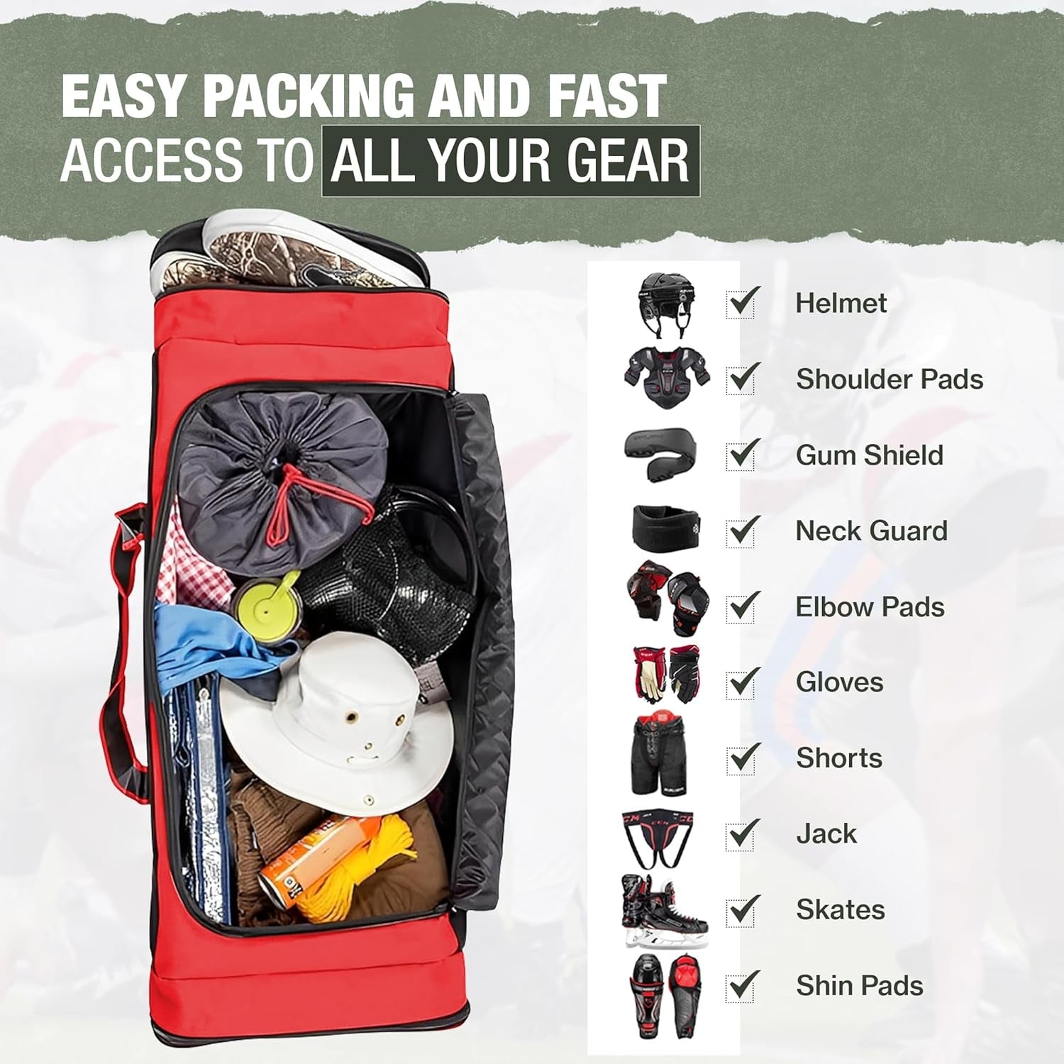 Heavy Duty Multi Pocket Durable Sports Gym Equipment Travel Duffel Bag