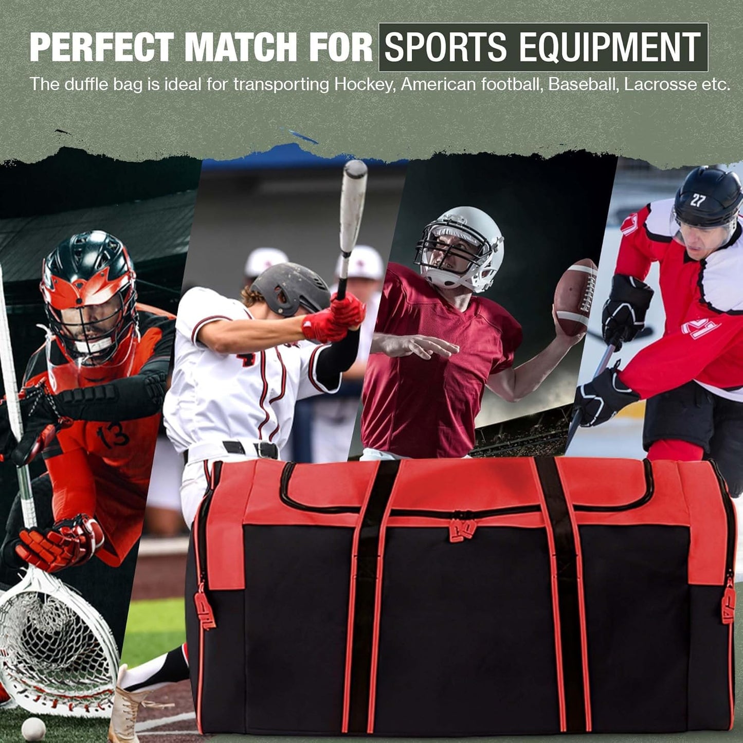 Heavy Duty Multi Pocket Durable Sports Gym Equipment Travel Duffel Bag