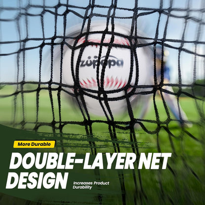 Baseball Softball Practice Set - 7 by 7 Feet Net with Strike Zone, Baseball Backstop Practice Net for Batting Hitting Pitching Catching