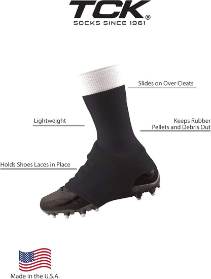 Football Spat Cleat Covers - Lace Covers Youth and Adult Sizes for Boys Girls Men Women Soccer