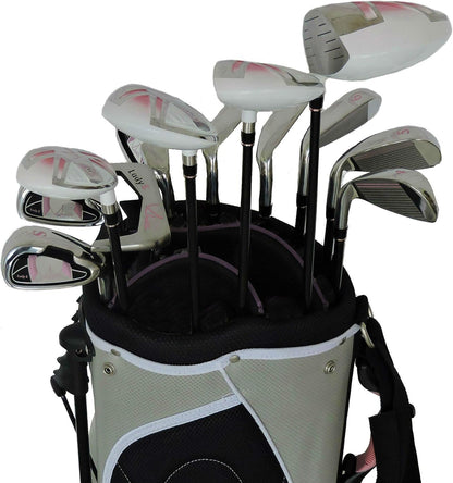 Signature Womens Pink 13 Pieces Golf Clubs and Golf Bag