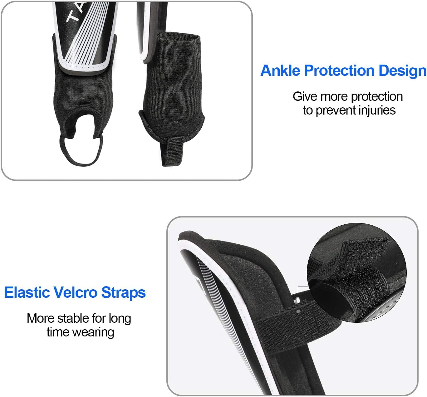 Soccer Shin Guards for Kids Youth Adults, Protective Soccer Equipment for Boys Girls Men, Soccer Shin Pads for Kids