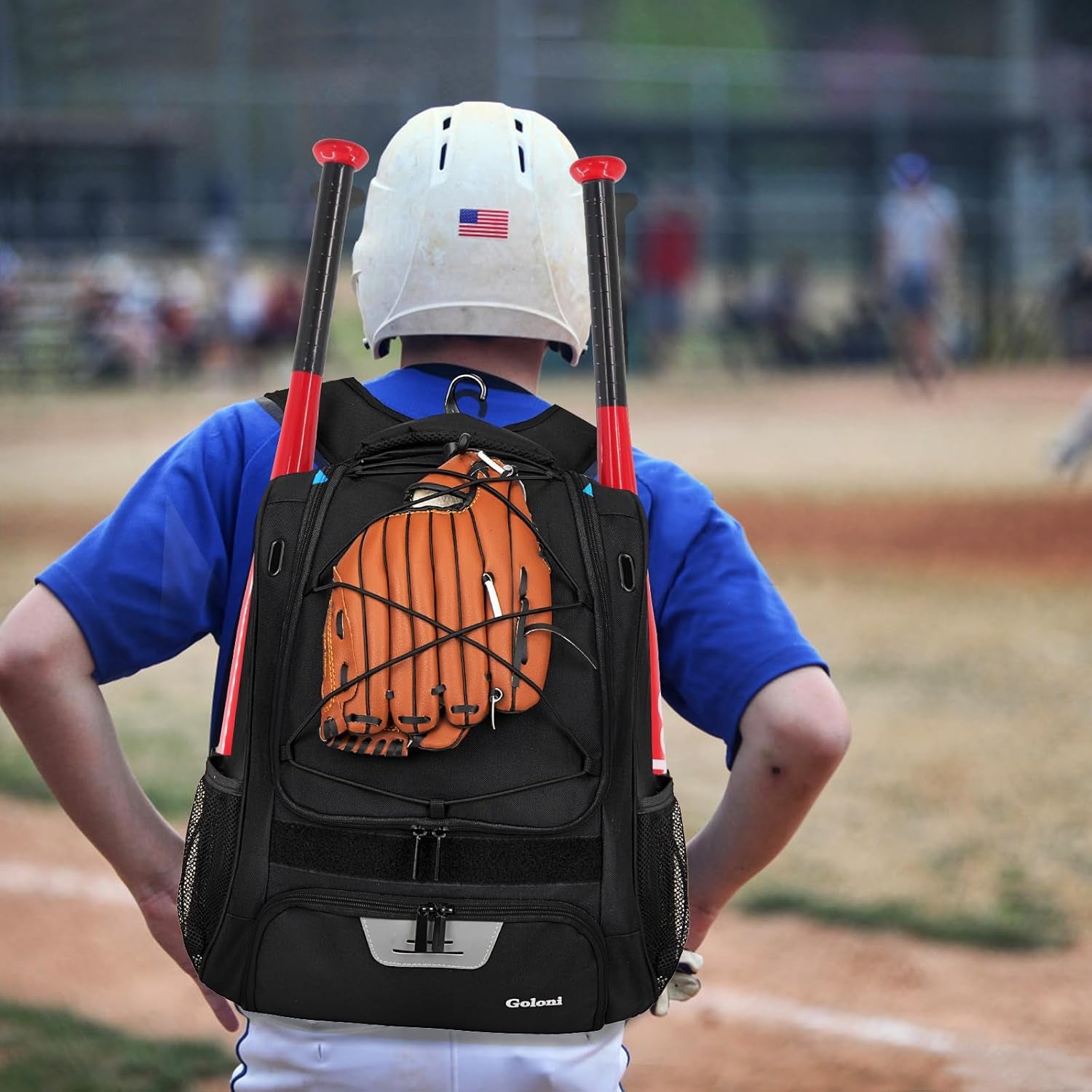 Baseball Bag,Backpack for Baseball, T-Ball & Softball Equipment & Gear,Softball Bag with Shoe Compartment,Fence Hook
