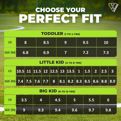 USA Stealth Boys Girls Soccer Cleats | Youth Firm Ground Athletic Outdoor Football Shoes for Toddler, Little Kid, Big Kid | Lightweight & Durable