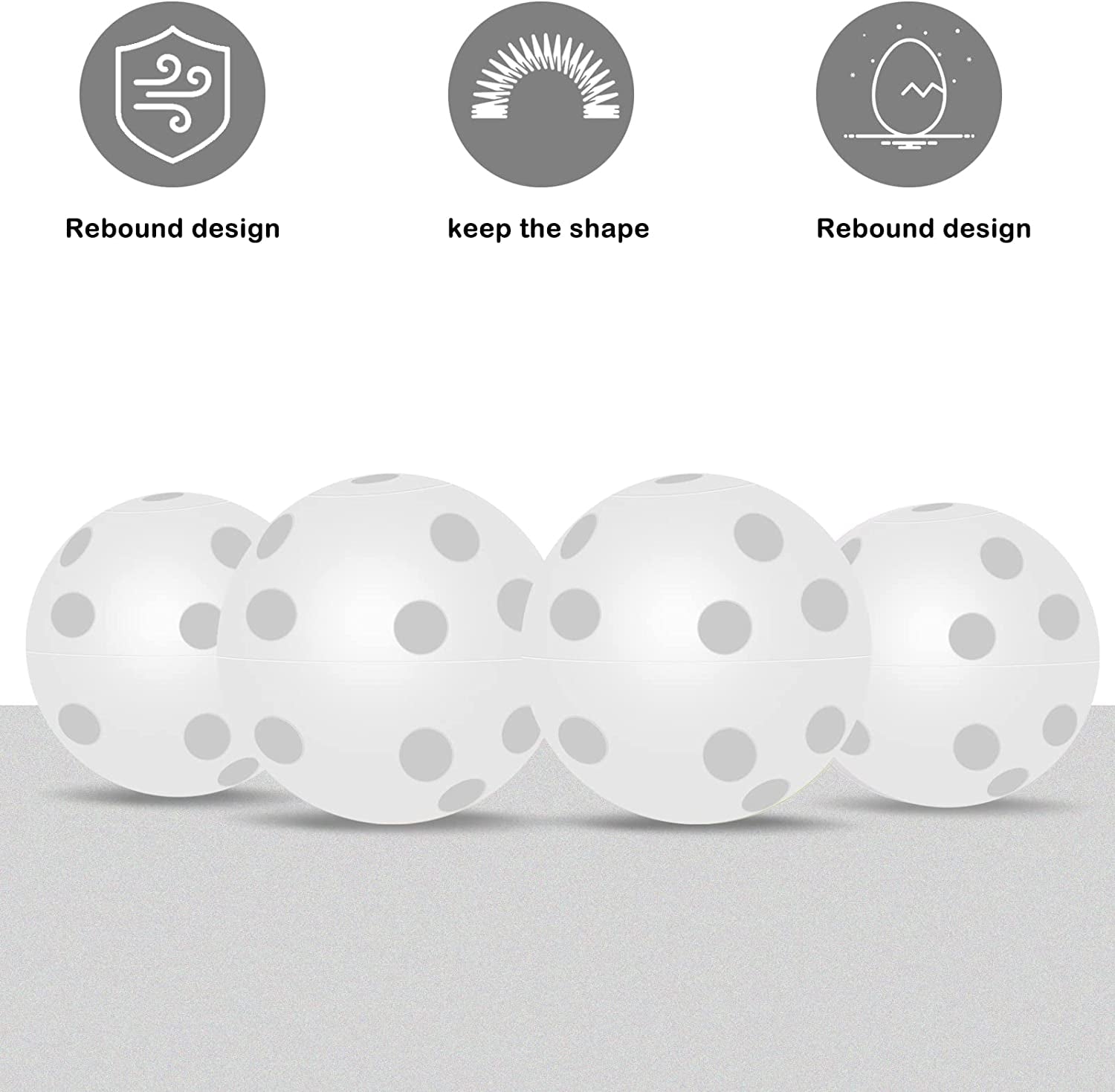 100 Pack Plastic Golf Training Balls with 2 Golf Ball Tees– Airflow Hollow Golf Balls for Indoor Putting Green, Backyard Outdoor Practice Equipment
