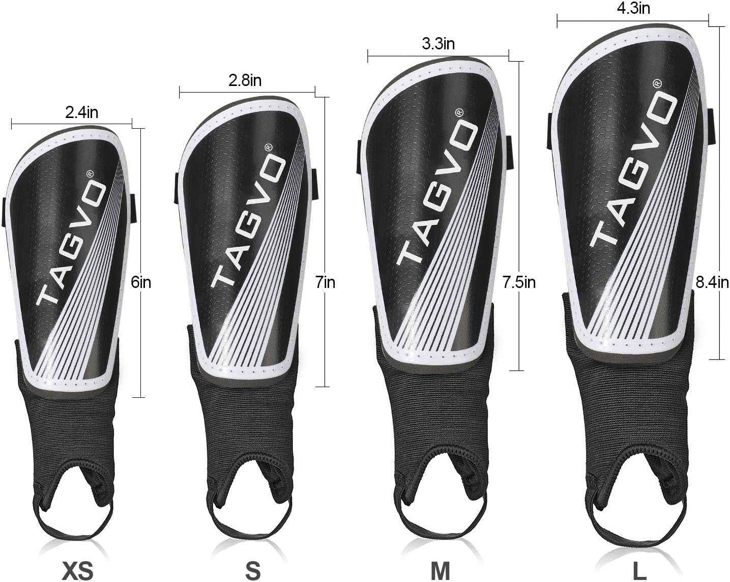 Soccer Shin Guards for Kids Youth Adults, Protective Soccer Equipment for Boys Girls Men, Soccer Shin Pads for Kids