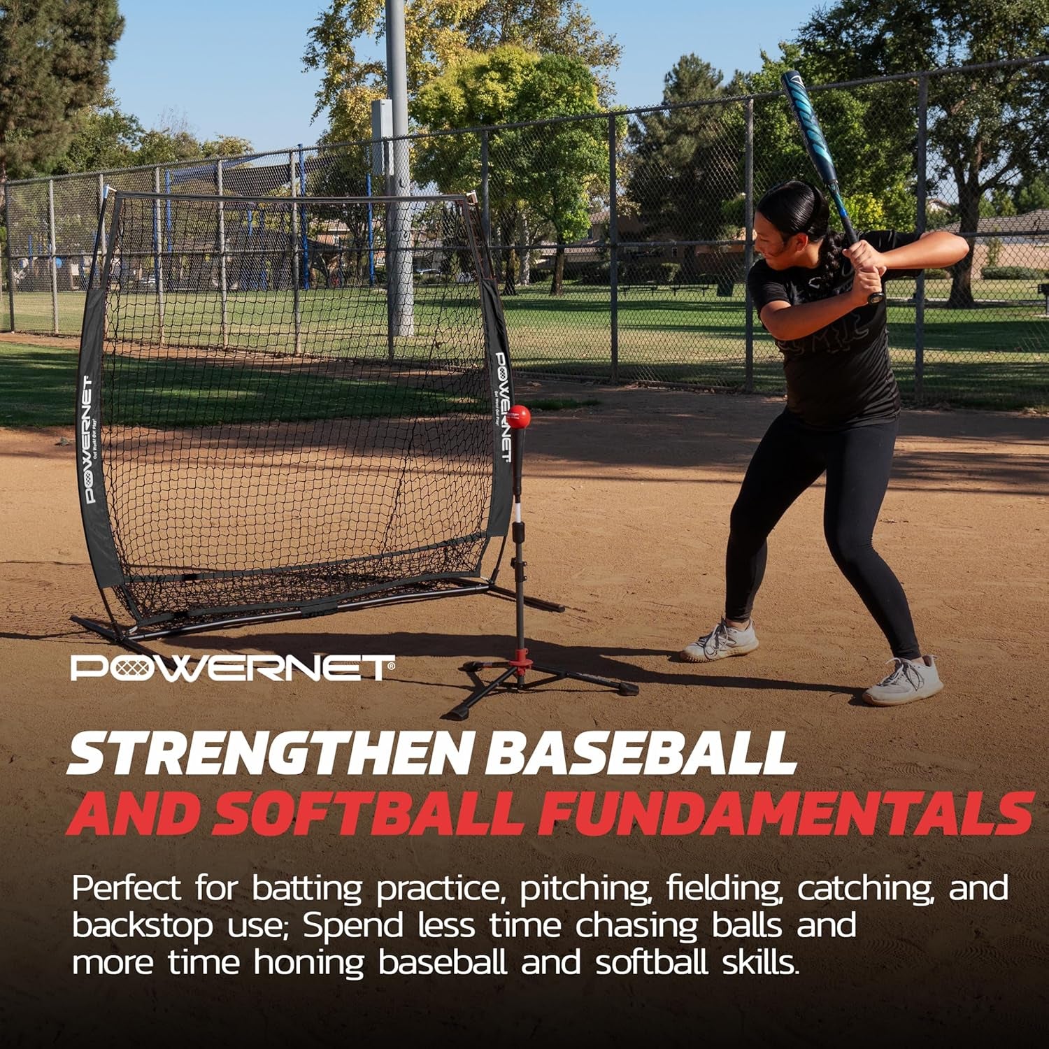 Baseball Net Bundle, 5X5 Travel Net with Softball Accessories for Hitting, Pitching, Training Equipment, Weighted Ball, Tee