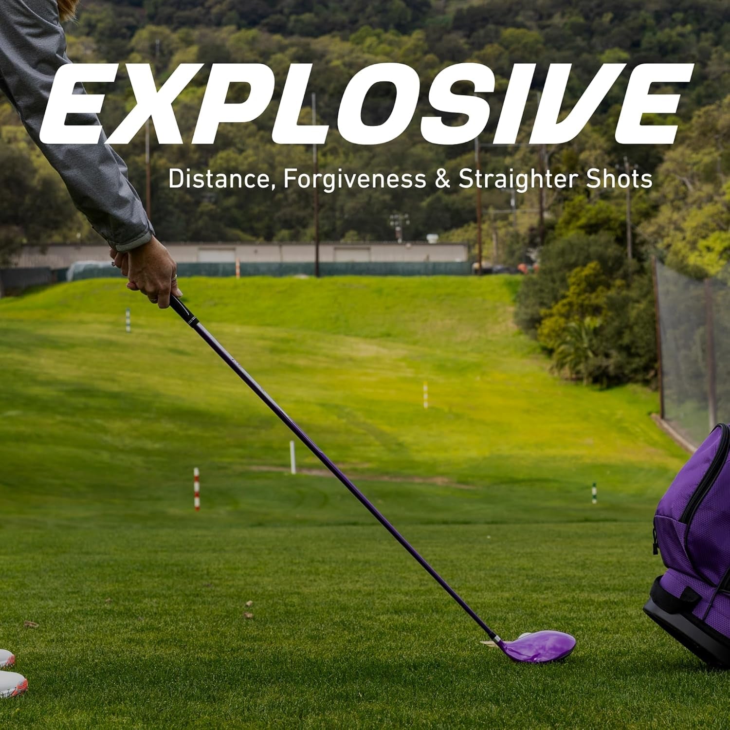 M5 Women’S Golf Clubs Set – Complete Right-Handed Set with Titanium Driver, S.S. Fairway & Hybrid, 5-PW Irons, Putter, Stand Bag & Headcovers – Graphite Shafts – Purple – Petite/Standard/Tall