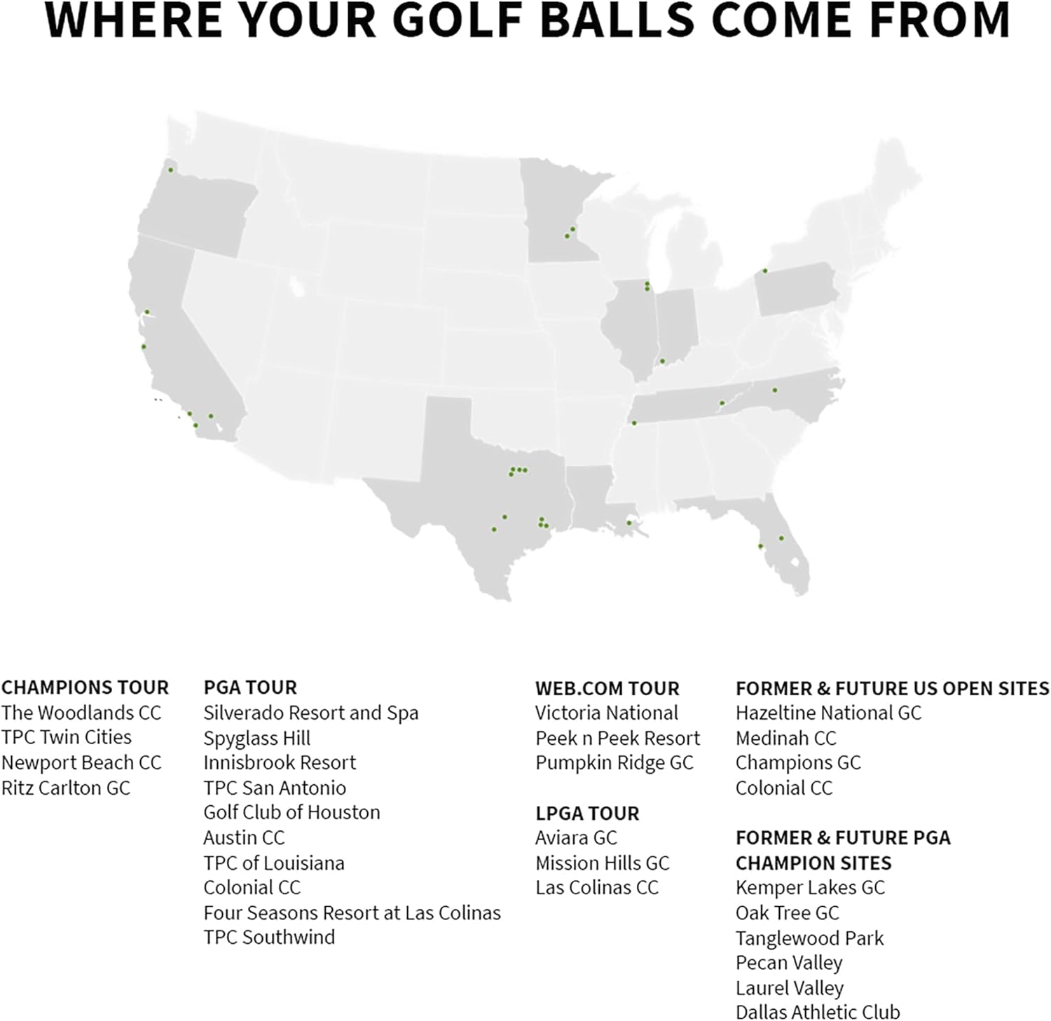 Golf Ball Mix - near Mint Quality Used  Golf Balls (AAAA Signature Ksig 3-Piece 4-Piece Golfballs), White