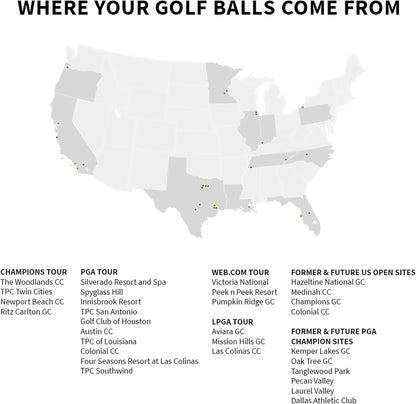 Golf Ball Mix - near Mint Quality Used  Golf Balls (AAAA Signature Ksig 3-Piece 4-Piece Golfballs), White