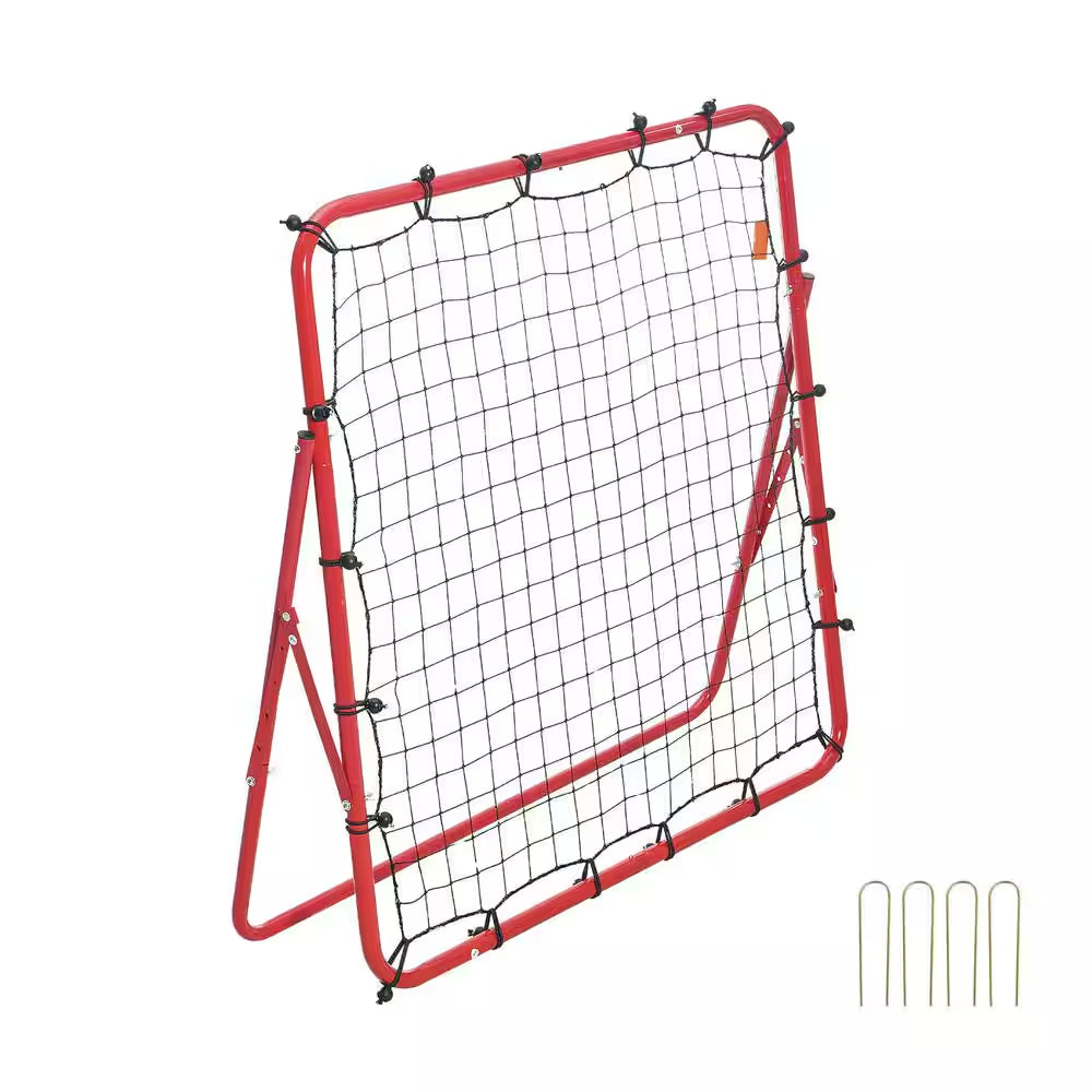 Soccer Rebounder Rebound Net, 39 In. X 39 In., Portable Football Training Gift, Adjustable Angles, for All Ages