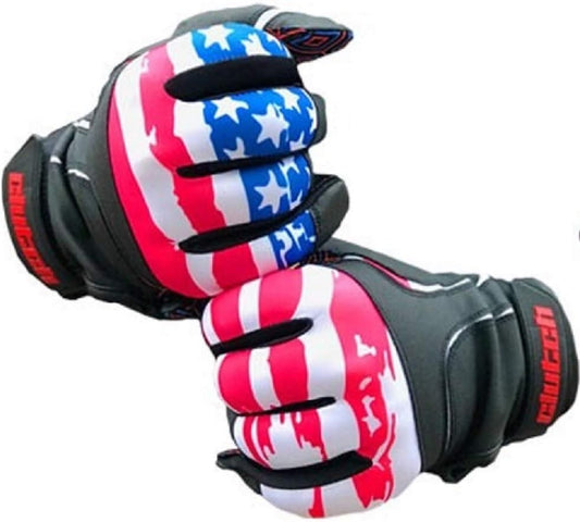 American Flag Baseball and Softball Batting Gloves - Super Grip Finger Fit for Adult, Youth - Performance Mesh & Perforated Sheep Skin Palm