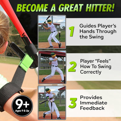 Baseball/Softball Swing Trainer Aid - Equipment for Batting and Hitting